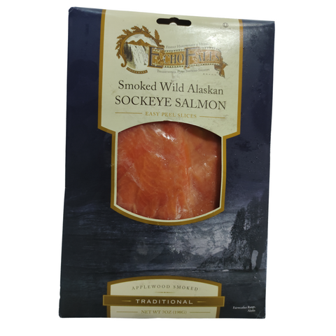 Salmon Fillet Cold Smoked Apple Wood Easy Feel Sliced, Echo Falls, 7oz